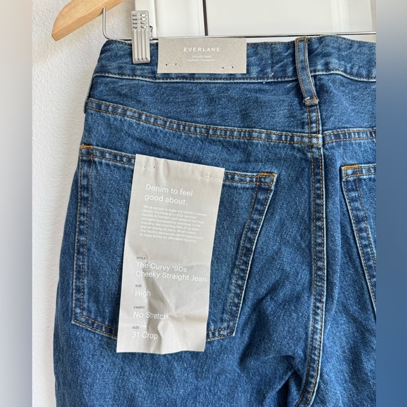 NWT Everlane ‘The 90s Cheeky Hourglass Jean Size 31 Crop - Picture 6 of 9